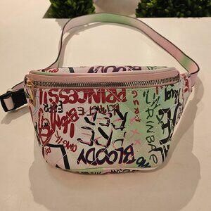 Multicolor Graffiti Quilted Belt Bag / Fanny Pack